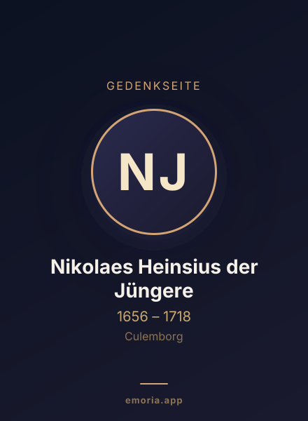 Gedenkportrait von Nikolaes Heinsius der Jüngere