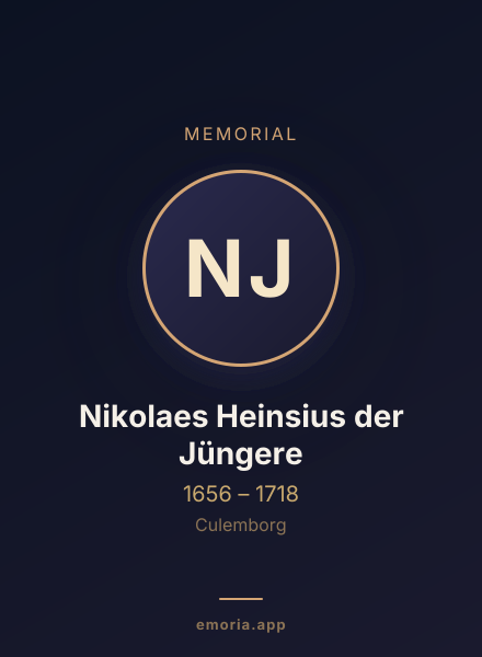 Memorial portrait of Nikolaes Heinsius der Jüngere