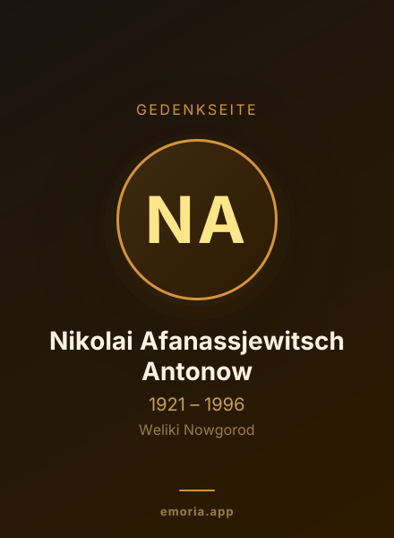 Gedenkportrait von Nikolai Afanassjewitsch Antonow