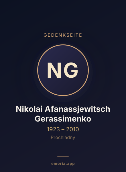 Gedenkportrait von Nikolai Afanassjewitsch Gerassimenko