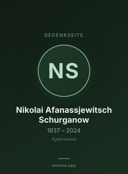 Gedenkportrait von Nikolai Afanassjewitsch Schurganow