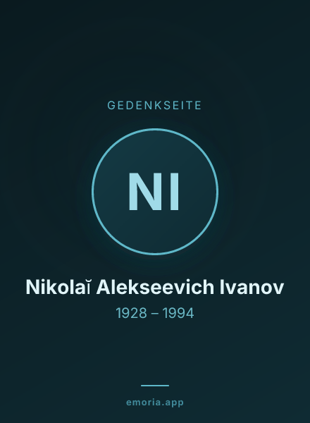 Gedenkportrait von Nikolaĭ Alekseevich Ivanov