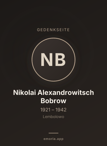 Gedenkportrait von Nikolai Alexandrowitsch Bobrow