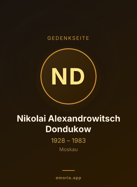 Gedenkportrait von Nikolai Alexandrowitsch Dondukow