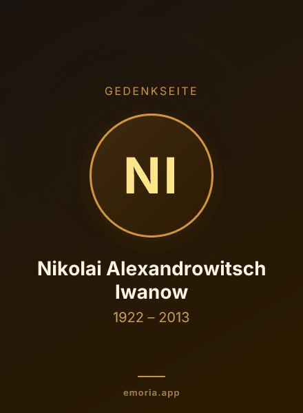 Gedenkportrait von Nikolai Alexandrowitsch Iwanow