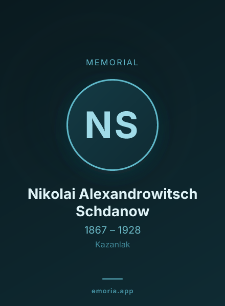 Memorial portrait of Nikolai Alexandrowitsch Schdanow
