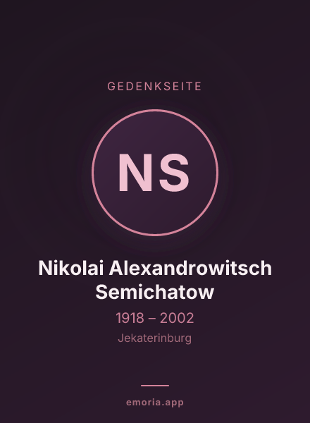 Gedenkportrait von Nikolai Alexandrowitsch Semichatow