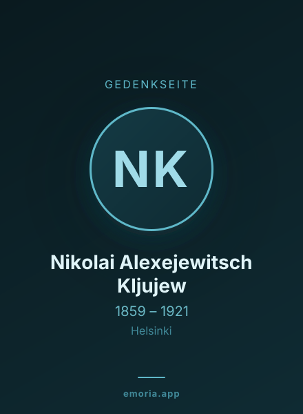 Gedenkportrait von Nikolai Alexejewitsch Kljujew