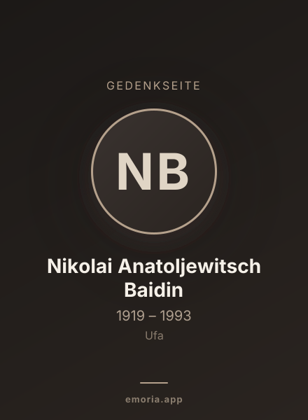 Gedenkportrait von Nikolai Anatoljewitsch Baidin