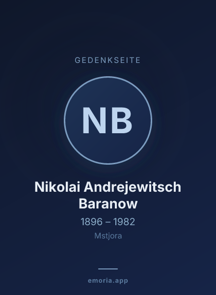 Gedenkportrait von Nikolai Andrejewitsch Baranow