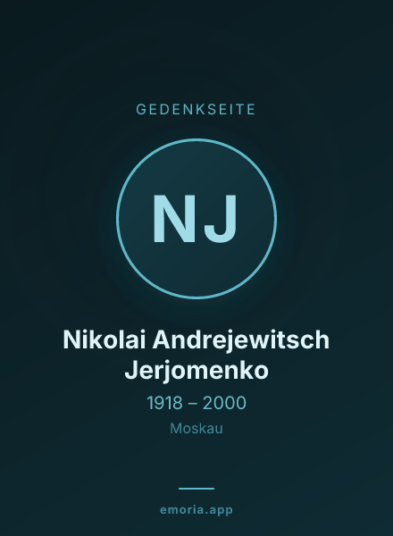 Gedenkportrait von Nikolai Andrejewitsch Jerjomenko