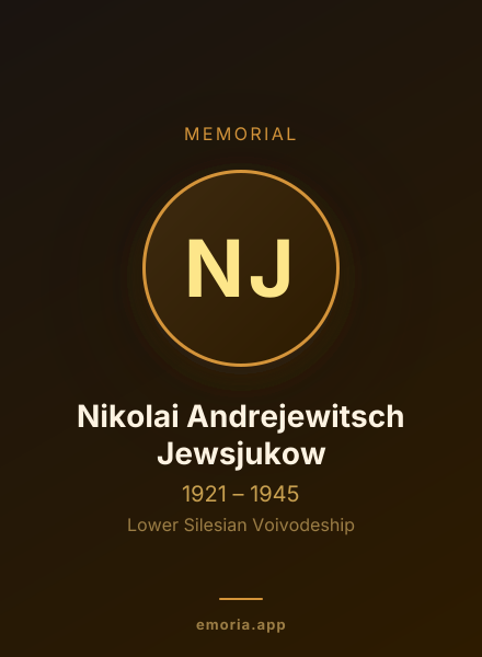 Memorial portrait of Nikolai Andrejewitsch Jewsjukow