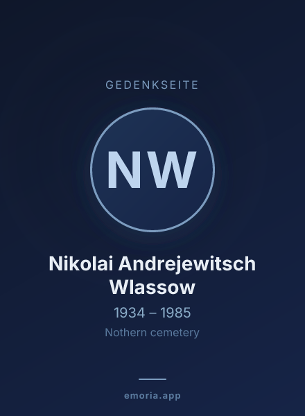 Gedenkportrait von Nikolai Andrejewitsch Wlassow