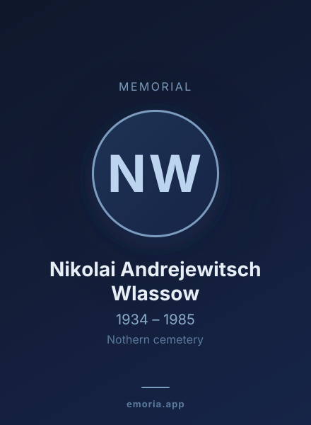 Memorial portrait of Nikolai Andrejewitsch Wlassow
