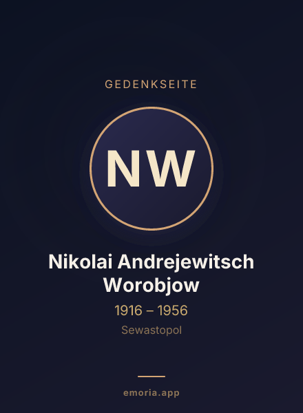 Gedenkportrait von Nikolai Andrejewitsch Worobjow