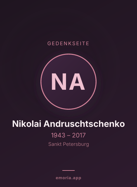 Gedenkportrait von Nikolai Andruschtschenko