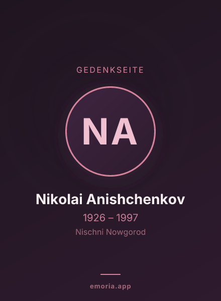 Gedenkportrait von Nikolai Anishchenkov