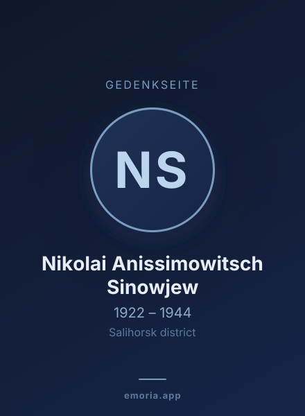 Gedenkportrait von Nikolai Anissimowitsch Sinowjew