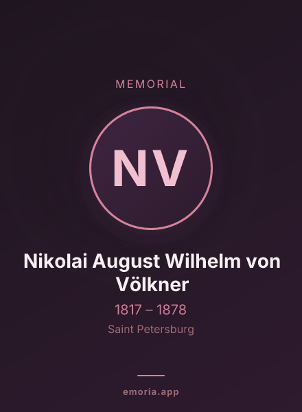 Memorial portrait of Nikolai August Wilhelm von Völkner
