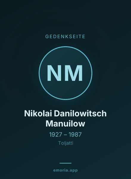 Gedenkportrait von Nikolai Danilowitsch Manuilow