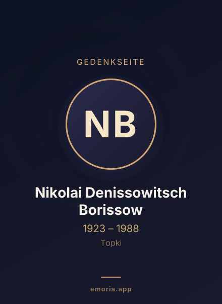Gedenkportrait von Nikolai Denissowitsch Borissow