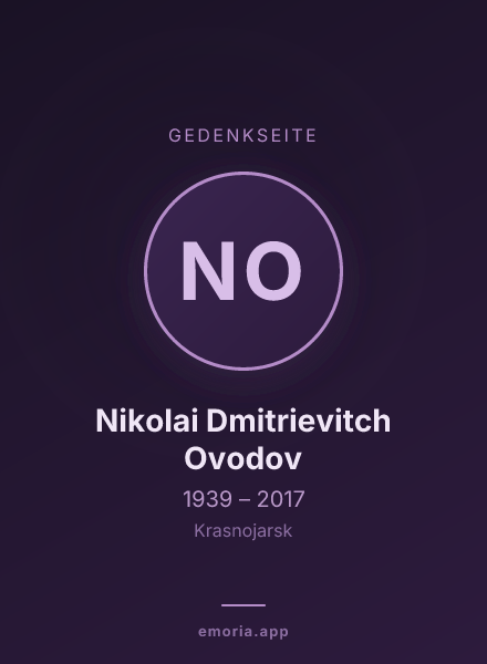 Gedenkportrait von Nikolai Dmitrievitch Ovodov
