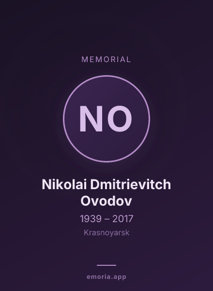 Memorial portrait of Nikolai Dmitrievitch Ovodov