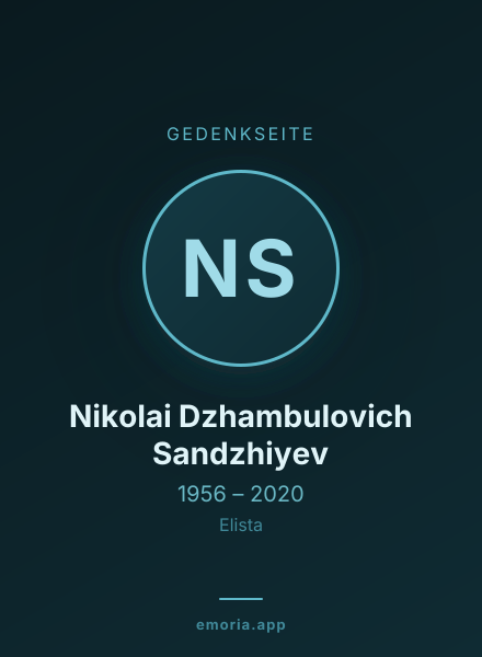 Gedenkportrait von Nikolai Dzhambulovich Sandzhiyev