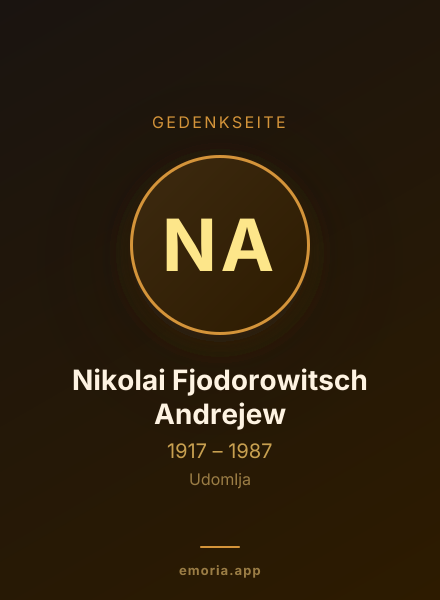 Gedenkportrait von Nikolai Fjodorowitsch Andrejew