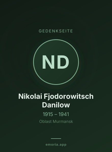 Gedenkportrait von Nikolai Fjodorowitsch Danilow
