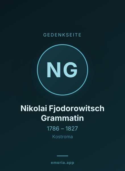 Gedenkportrait von Nikolai Fjodorowitsch Grammatin