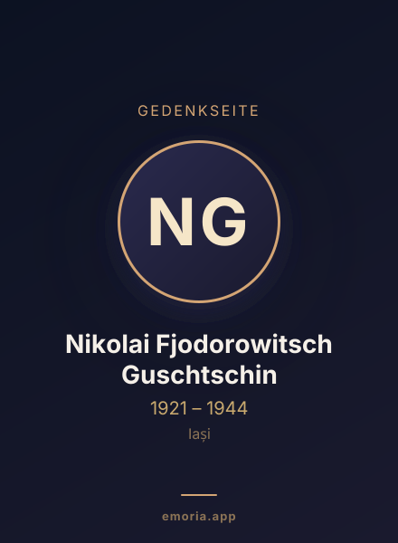 Gedenkportrait von Nikolai Fjodorowitsch Guschtschin