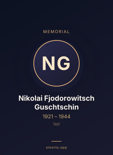 Memorial portrait of Nikolai Fjodorowitsch Guschtschin