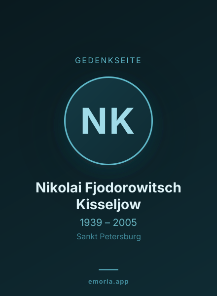 Gedenkportrait von Nikolai Fjodorowitsch Kisseljow