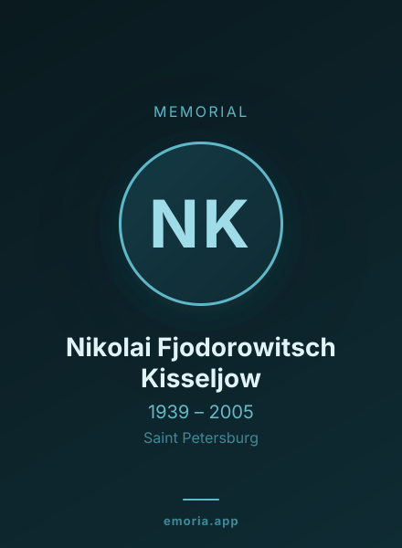 Memorial portrait of Nikolai Fjodorowitsch Kisseljow