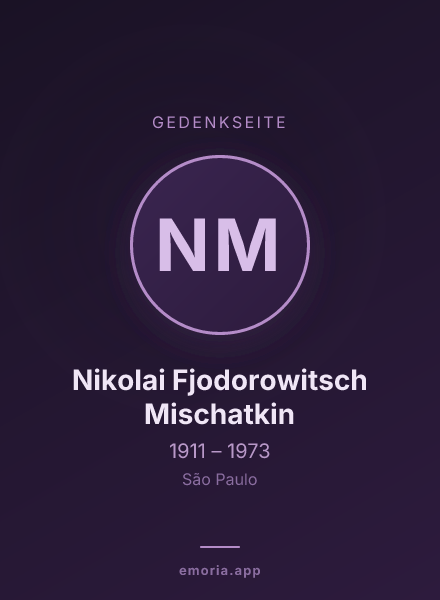 Gedenkportrait von Nikolai Fjodorowitsch Mischatkin