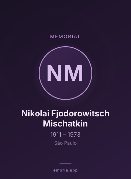 Memorial portrait of Nikolai Fjodorowitsch Mischatkin