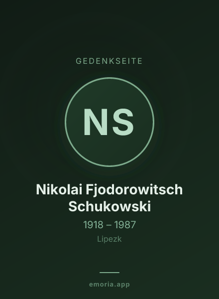 Gedenkportrait von Nikolai Fjodorowitsch Schukowski