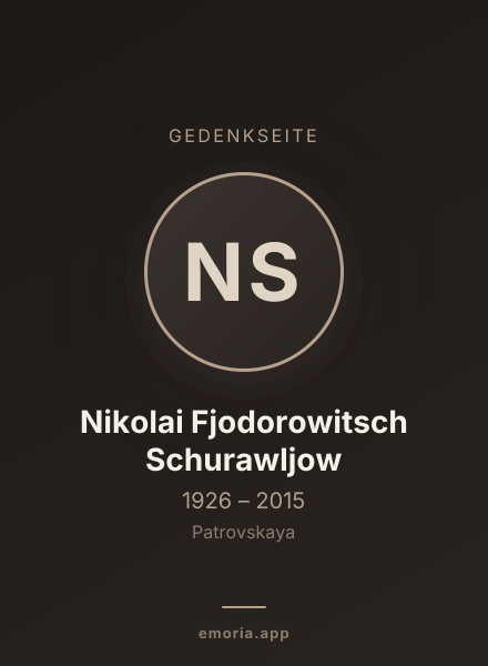 Gedenkportrait von Nikolai Fjodorowitsch Schurawljow