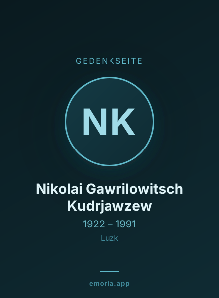 Gedenkportrait von Nikolai Gawrilowitsch Kudrjawzew