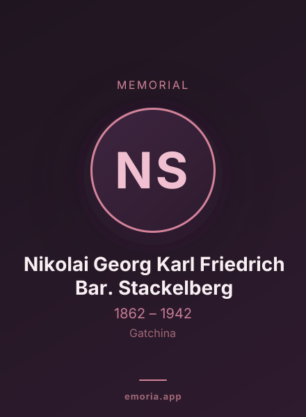 Memorial portrait of Nikolai Georg Karl Friedrich Bar. Stackelberg
