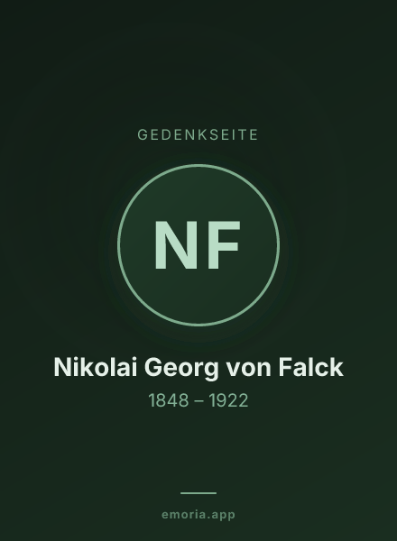 Gedenkportrait von Nikolai Georg von Falck