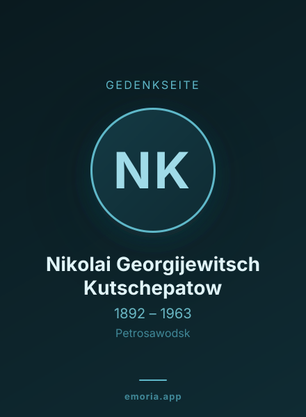 Gedenkportrait von Nikolai Georgijewitsch Kutschepatow