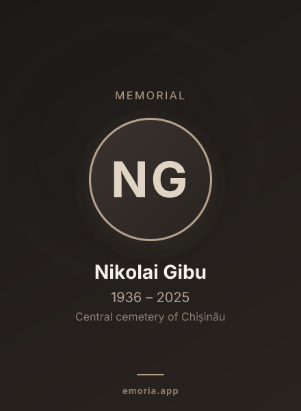 Memorial portrait of Nikolai Gibu