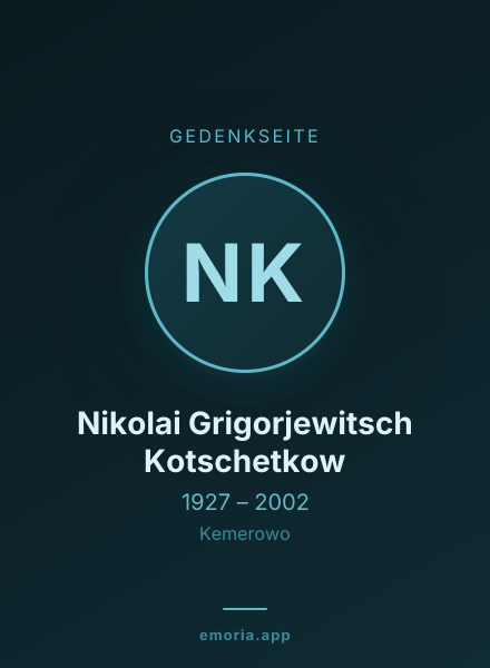 Gedenkportrait von Nikolai Grigorjewitsch Kotschetkow