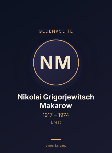 Gedenkportrait von Nikolai Grigorjewitsch Makarow