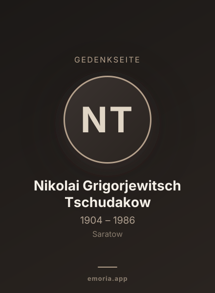Gedenkportrait von Nikolai Grigorjewitsch Tschudakow