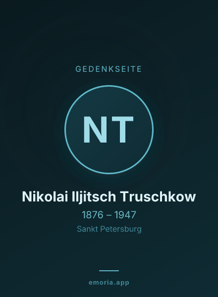 Gedenkportrait von Nikolai Iljitsch Truschkow