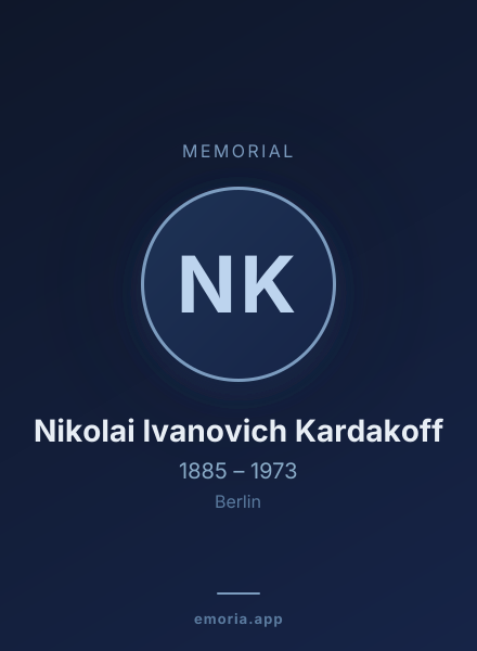 Memorial portrait of Nikolai Ivanovich Kardakoff
