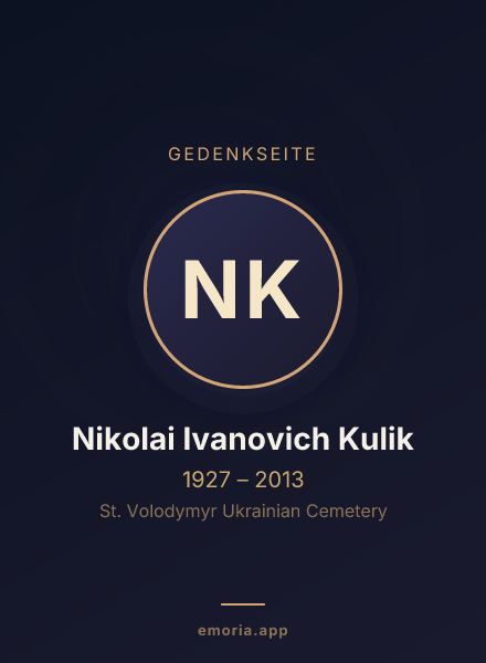 Gedenkportrait von Nikolai Ivanovich Kulik